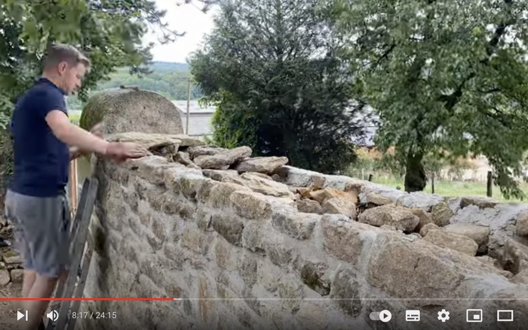 Laying the Original Cobble Stones for Chateau De Lalacelle’s Service Entrance